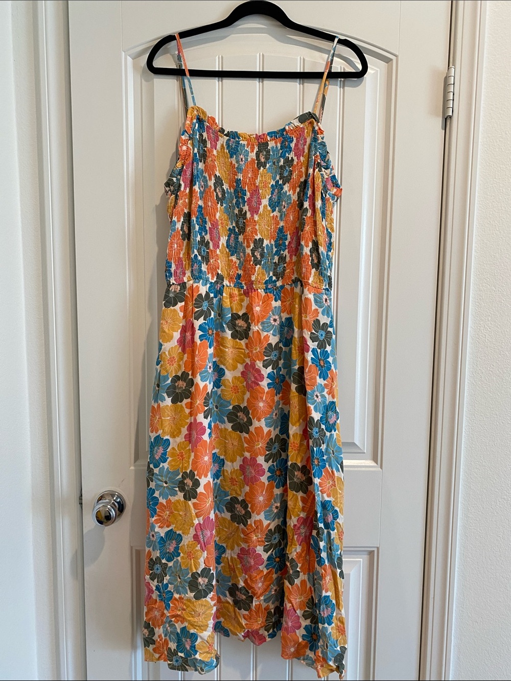 PLUS Hayden LA Floral Midi Dress with Spaghetti Straps - Multicolor Floral